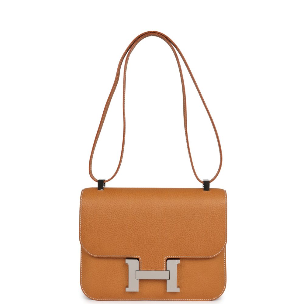 Hermes Constance 1-24 Naturel Sable Vache Naturel Graine Palladium Hardware - Image 7