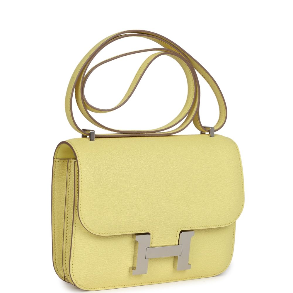Hermes Constance 18 Limoncello Chevre Mysore Palladium Hardware - Image 2