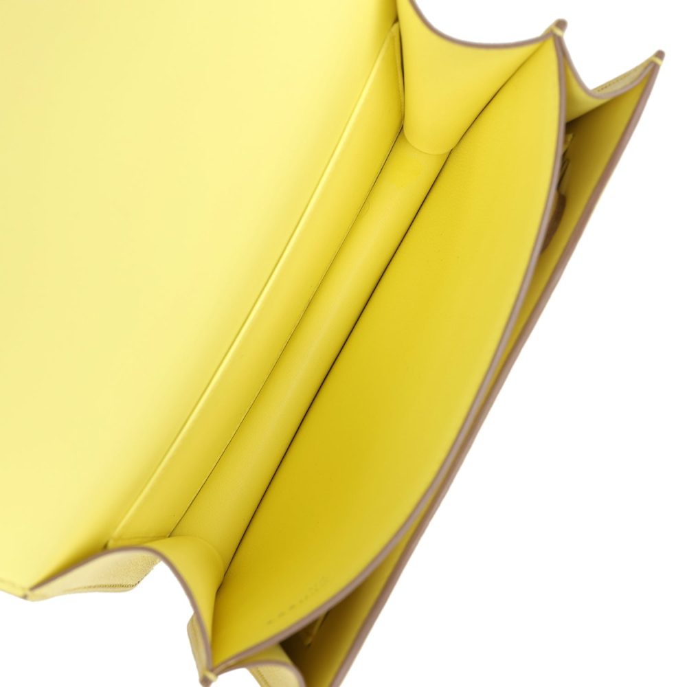 Hermes Constance 18 Limoncello Chevre Mysore Palladium Hardware - Image 9