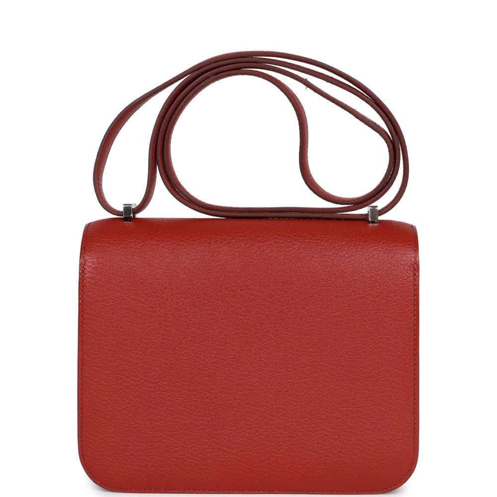 Hermes Constance 18 Brique Verso Chevre Mysore Palladium Hardware - Image 4