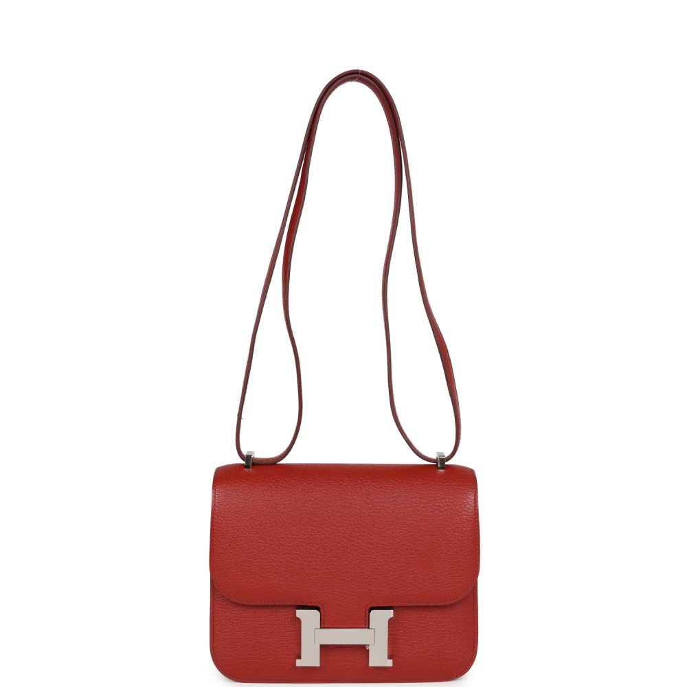 Hermes Constance 18 Brique Verso Chevre Mysore Palladium Hardware - Image 7