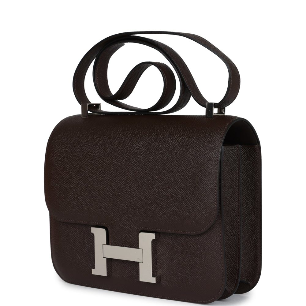 Hermes Constance 24 Chocolate Epsom Palladium Hardware - Image 5