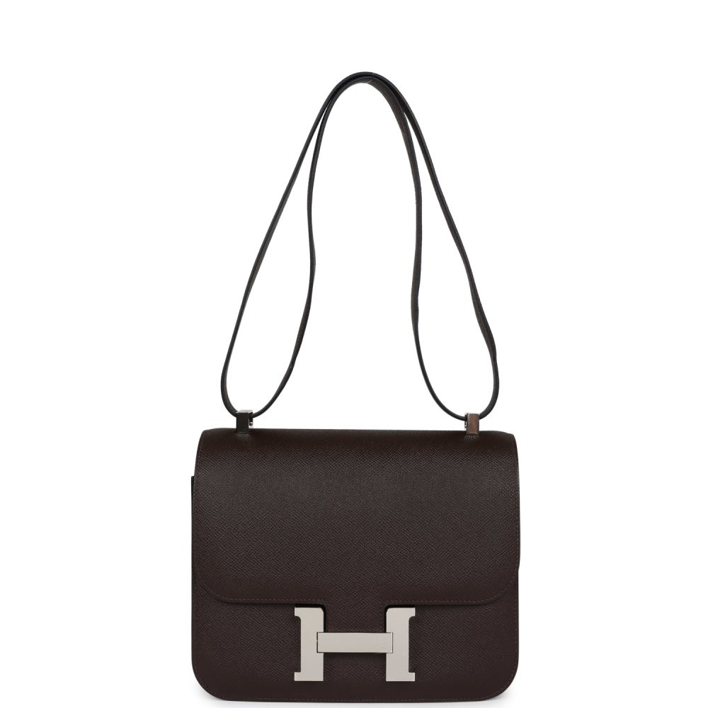 Hermes Constance 24 Chocolate Epsom Palladium Hardware - Image 7
