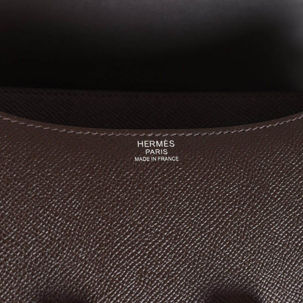 Hermes Constance 24 Chocolate Epsom Palladium Hardware - Image 8
