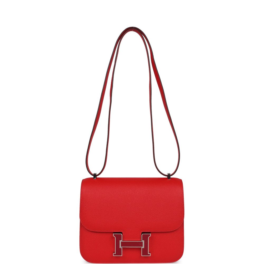 Hermes Constance 18 Rouge De Coeur Epsom Lacquered Palladium Hardware - Image 7