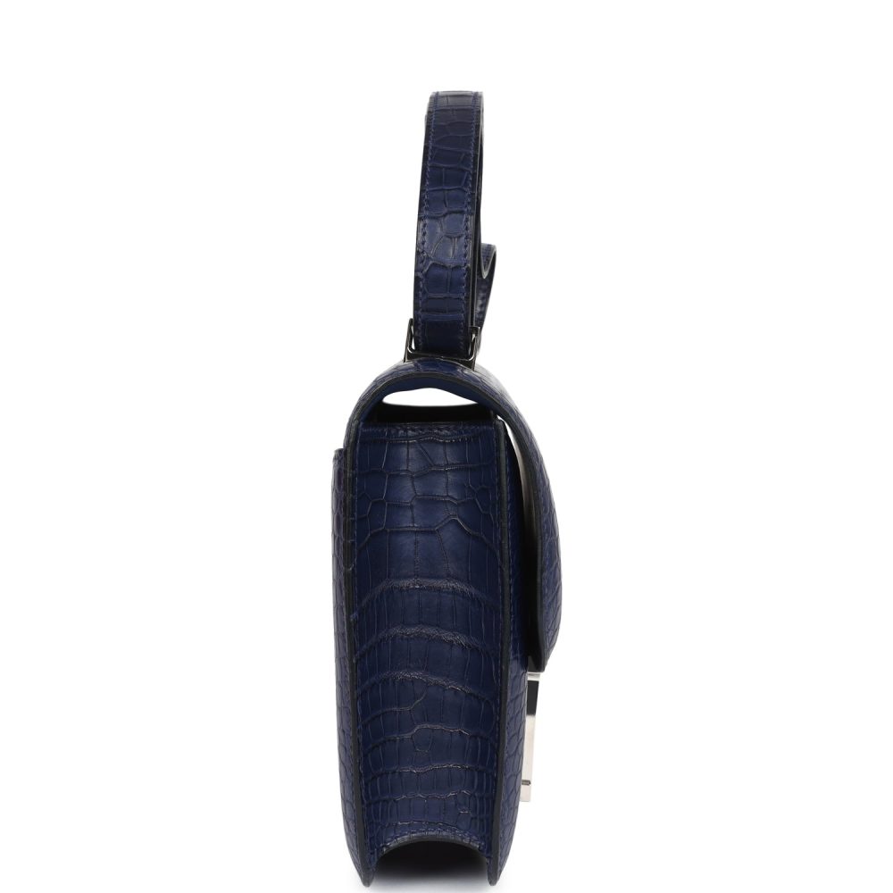 Hermes Constance 1-24 Bleu Saphir Matte Alligator Marquette Palladium Hardware - Image 3