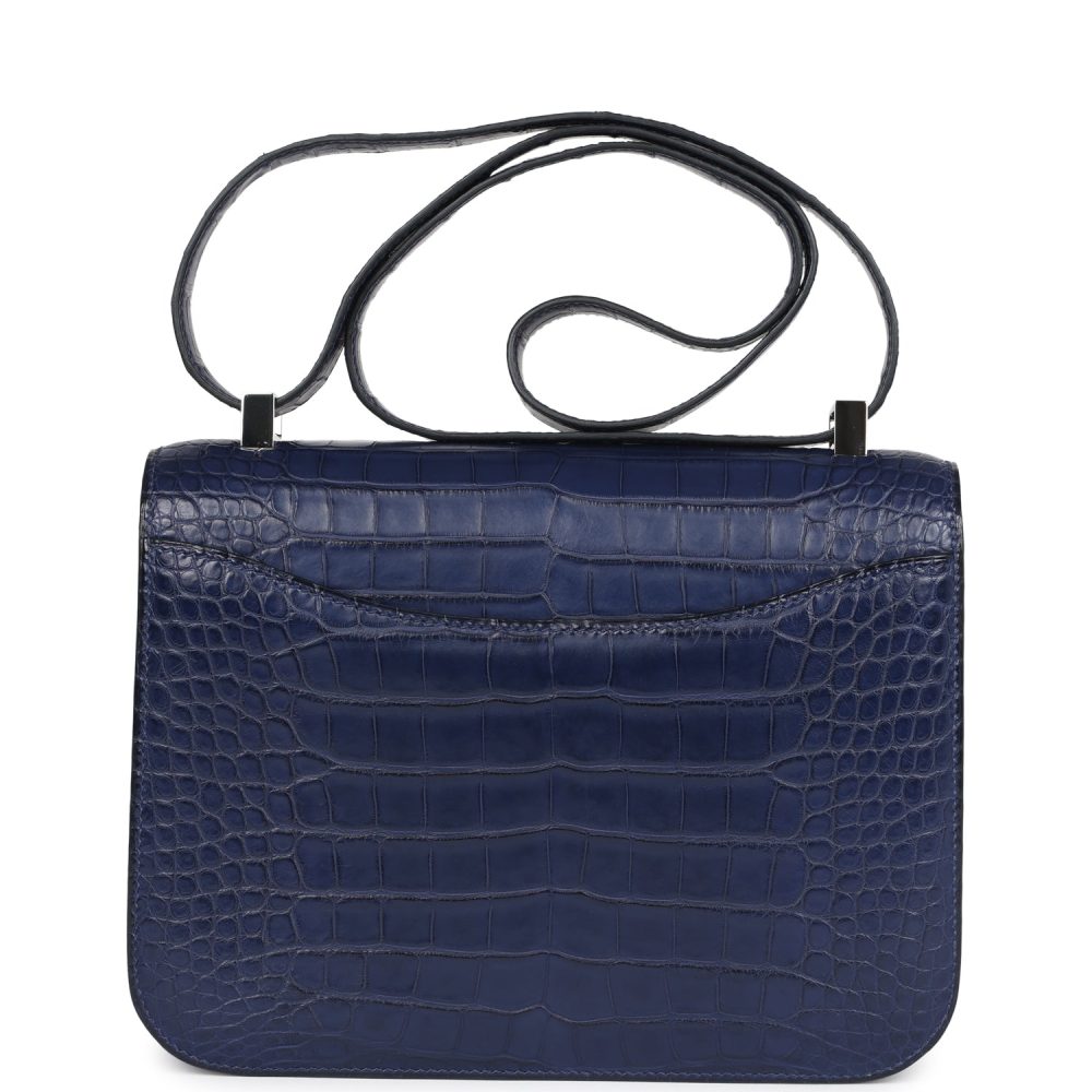 Hermes Constance 1-24 Bleu Saphir Matte Alligator Marquette Palladium Hardware - Image 4