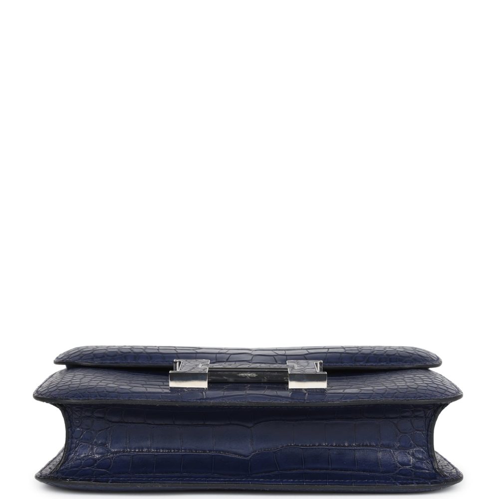 Hermes Constance 1-24 Bleu Saphir Matte Alligator Marquette Palladium Hardware - Image 6