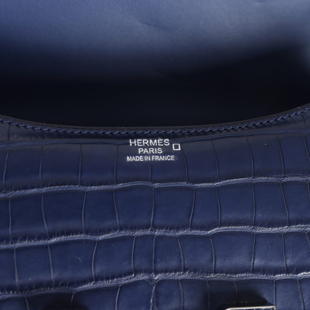 Hermes Constance 1-24 Bleu Saphir Matte Alligator Marquette Palladium Hardware - Image 8