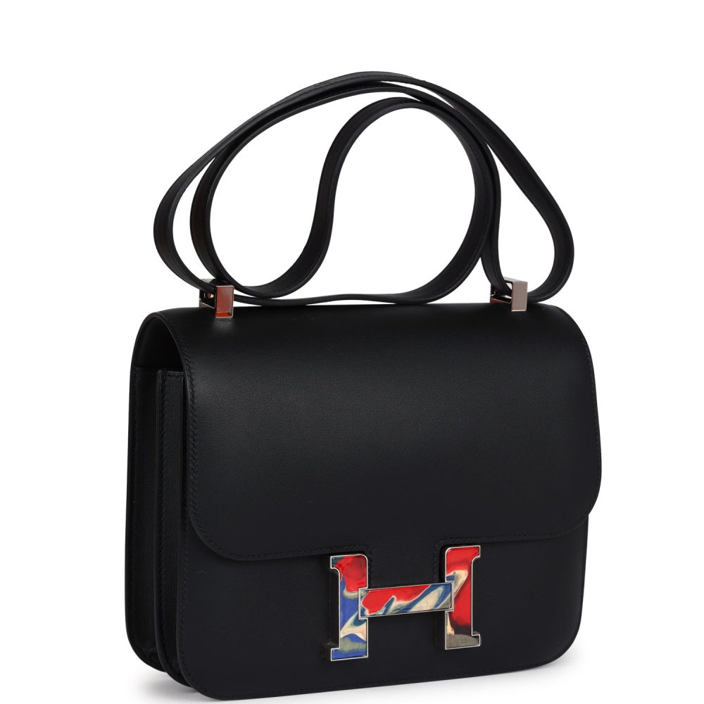 Hermes Constance 24 Black Swift Marbled Palladium Hardware - Image 2