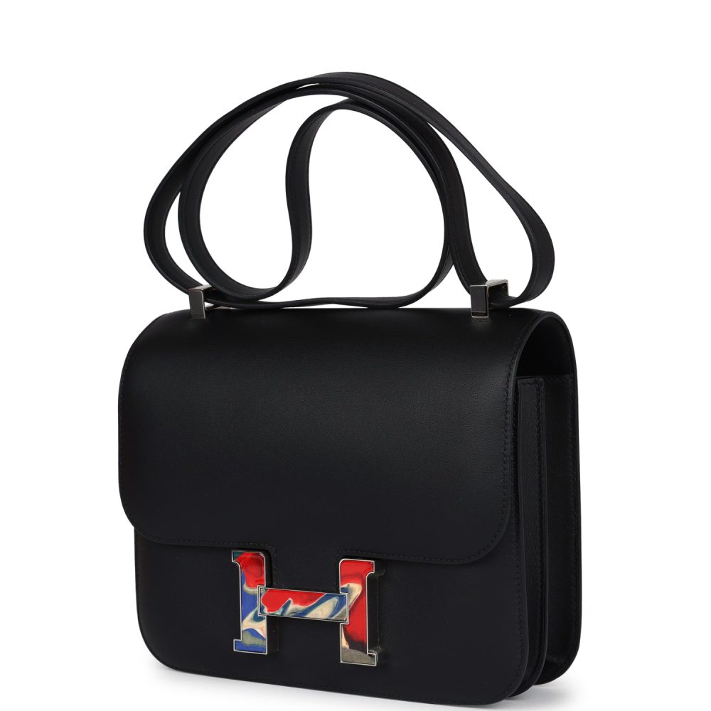 Hermes Constance 24 Black Swift Marbled Palladium Hardware - Image 5