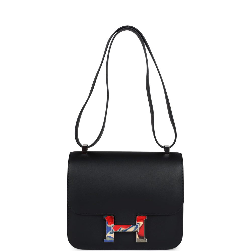 Hermes Constance 24 Black Swift Marbled Palladium Hardware - Image 7