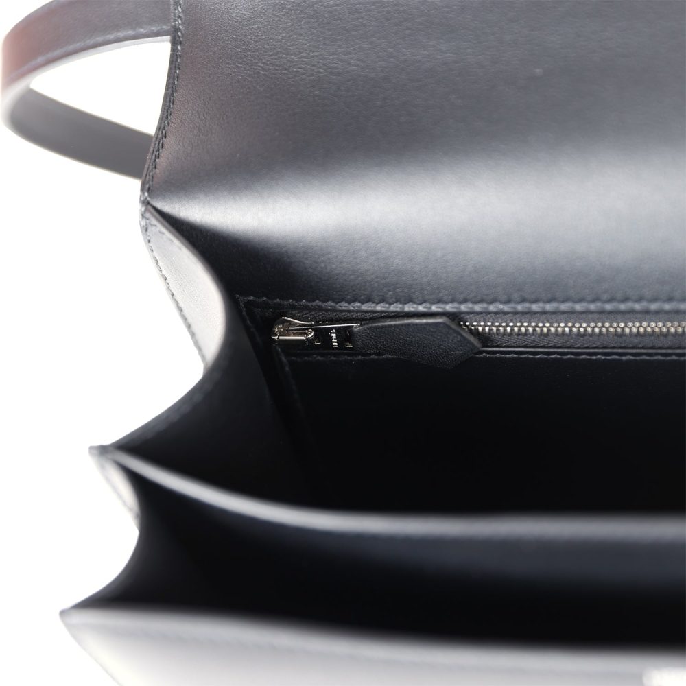 Hermes Constance 24 Black Swift Marbled Palladium Hardware - Image 10
