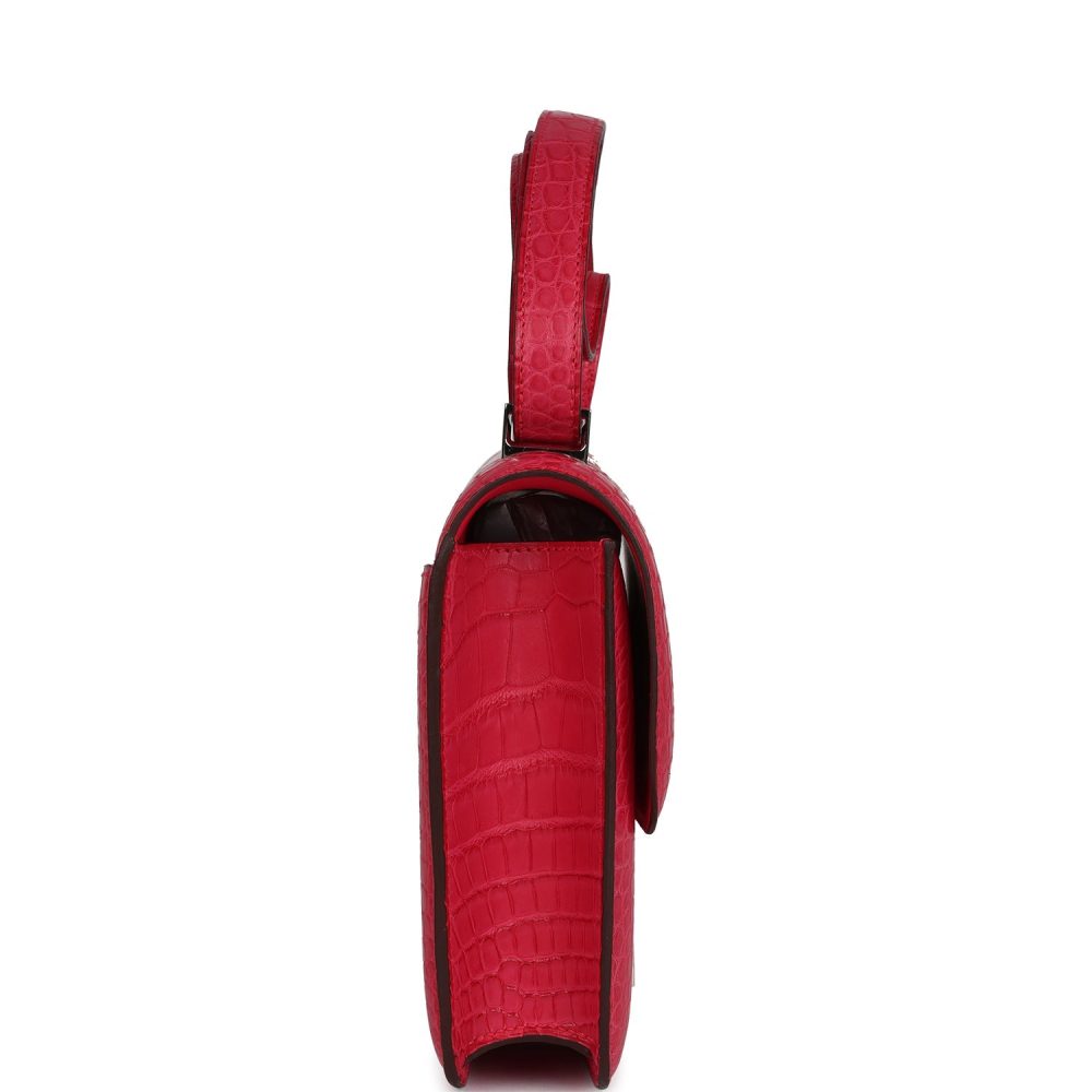 Hermes Constance 1-24 Rose Extreme Matte Alligator Palladium Hardware - Image 3