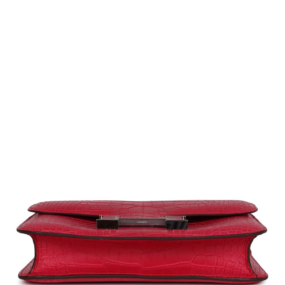 Hermes Constance 1-24 Rose Extreme Matte Alligator Palladium Hardware - Image 6