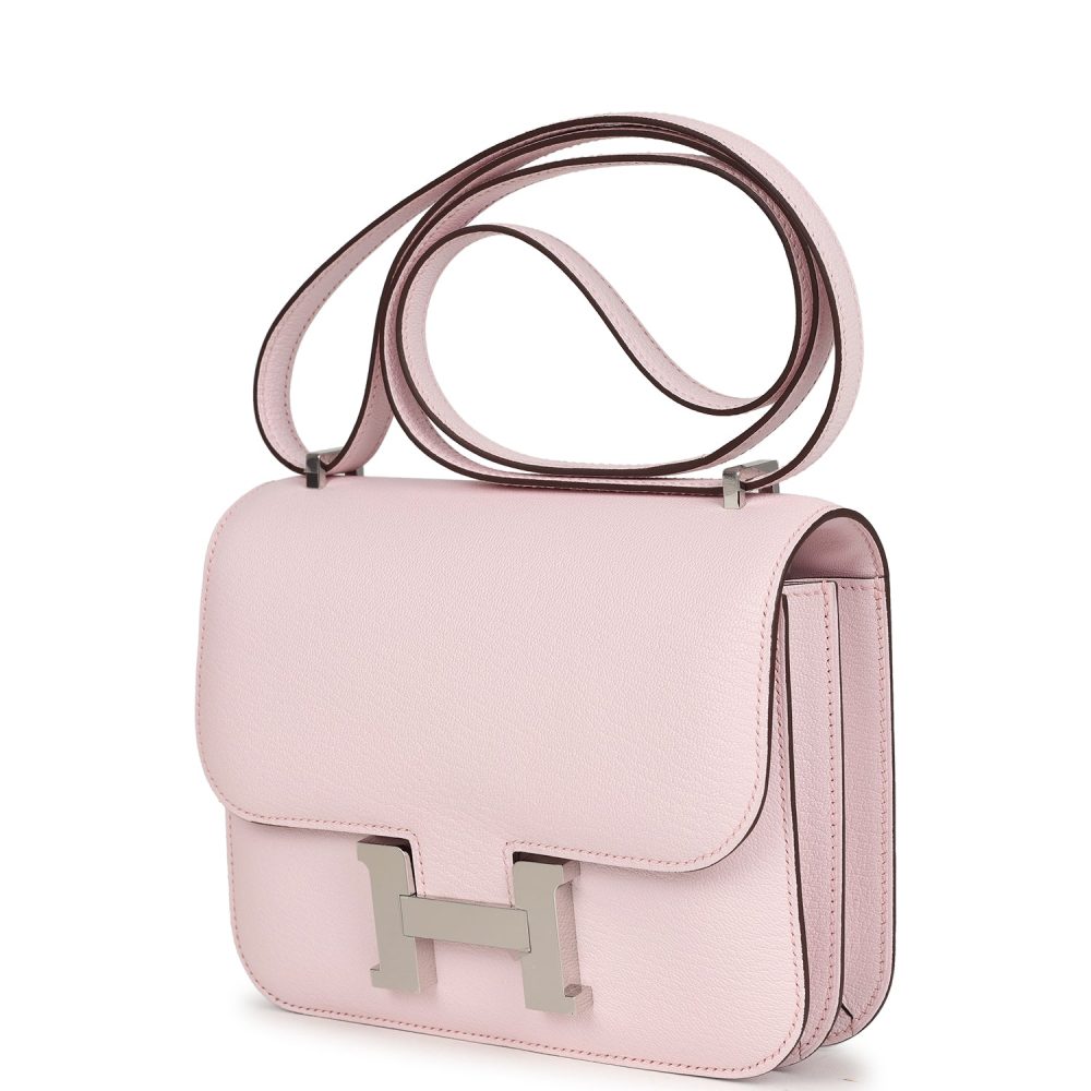 Hermes Constance 18 Rose Darling Chevre Mysore Palladium Hardware - Image 3