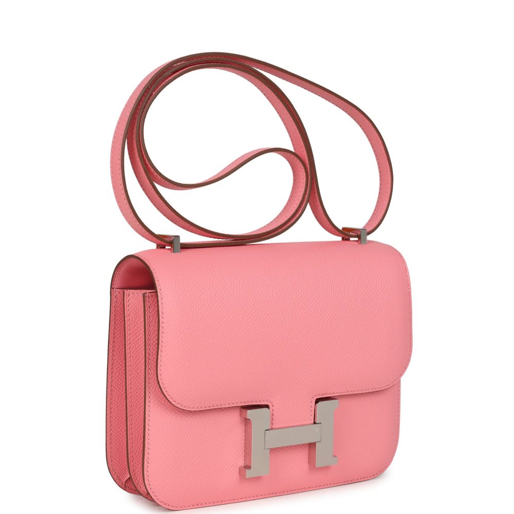 Hermes Constance 18 Rose Confetti Epsom Palladium Hardware - Image 2