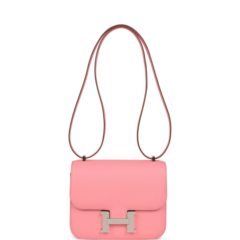 Hermes Constance 18 Rose Confetti Epsom Palladium Hardware - Image 7
