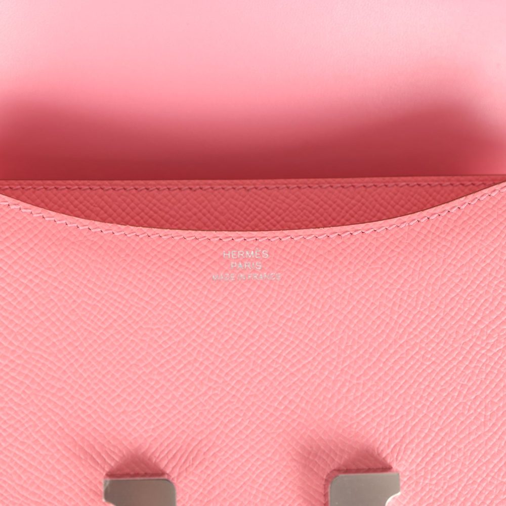 Hermes Constance 18 Rose Confetti Epsom Palladium Hardware - Image 8