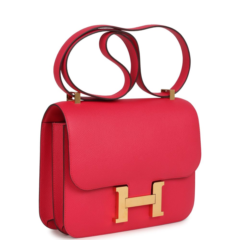 Pre-owned Hermes Constance 24 Rose Extreme Epsom Gold Hardware - Image 2