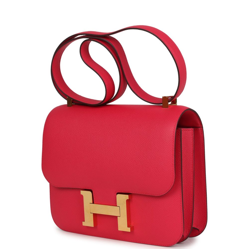 Pre-owned Hermes Constance 24 Rose Extreme Epsom Gold Hardware - Image 5