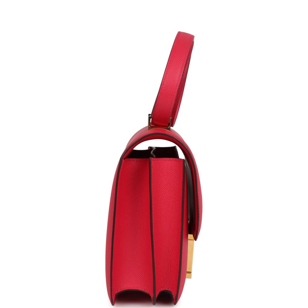 Pre-owned Hermes Constance 24 Rose Extreme Epsom Gold Hardware - Image 3