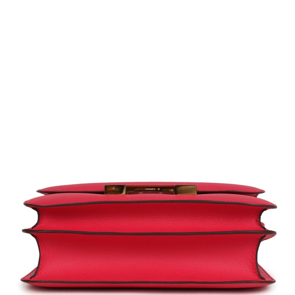 Pre-owned Hermes Constance 24 Rose Extreme Epsom Gold Hardware - Image 6