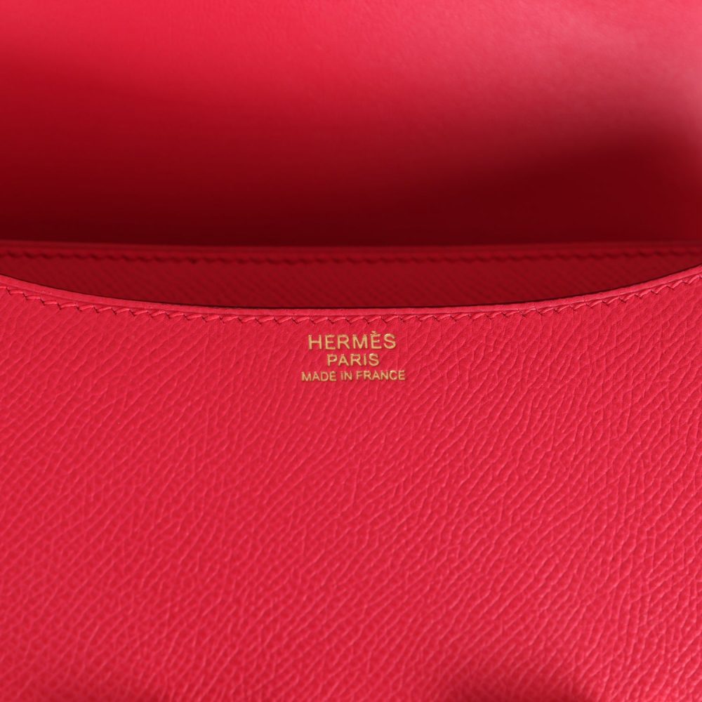 Pre-owned Hermes Constance 24 Rose Extreme Epsom Gold Hardware - Image 8