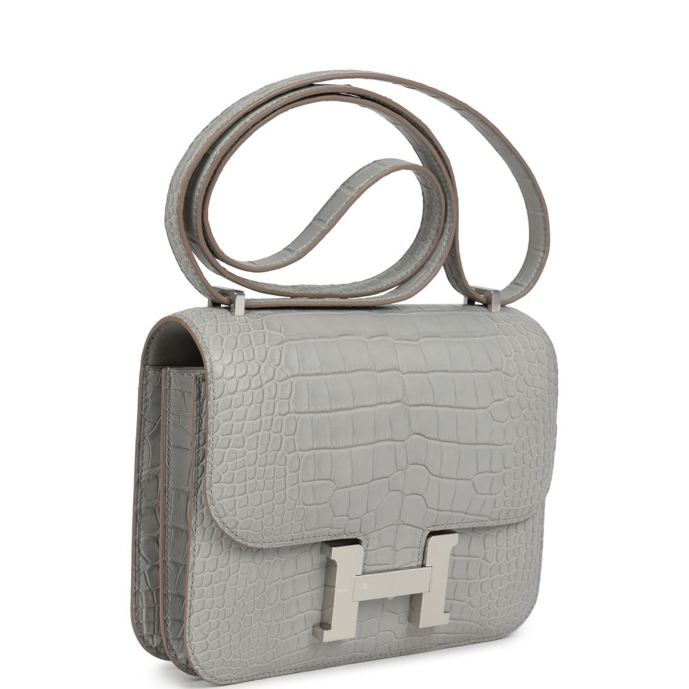 Hermes Constance 18 Gris Perle Matte Alligator Palladium Hardware - Image 2