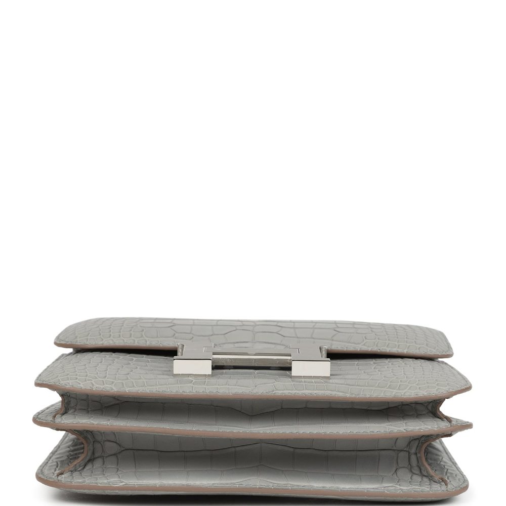 Hermes Constance 18 Gris Perle Matte Alligator Palladium Hardware - Image 6