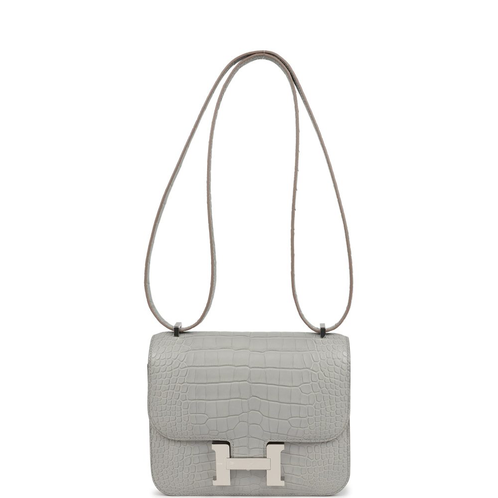 Hermes Constance 18 Gris Perle Matte Alligator Palladium Hardware - Image 7