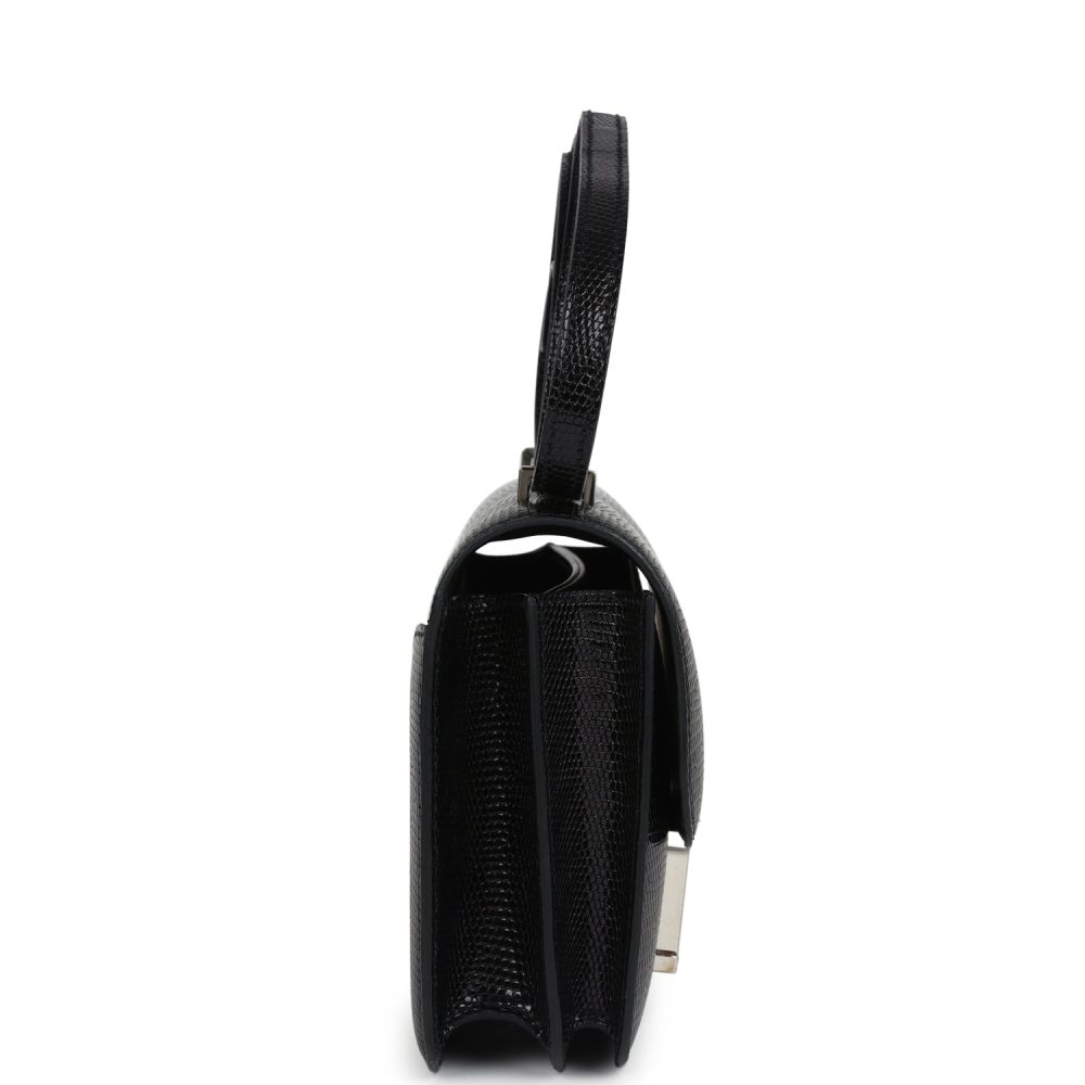 Hermes Constance 18 Black Varanus Niloticus Lizard Palladium Hardware - Image 3