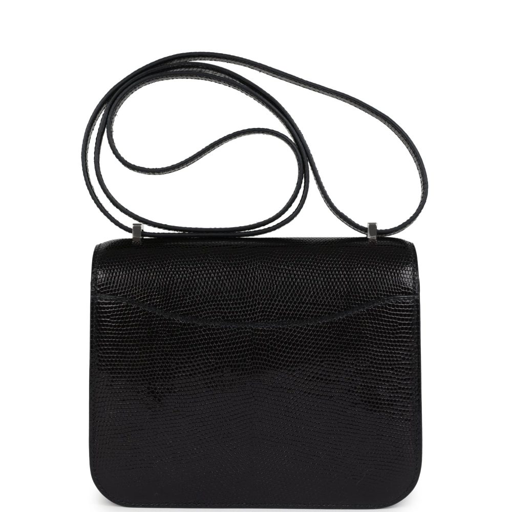 Hermes Constance 18 Black Varanus Niloticus Lizard Palladium Hardware - Image 4