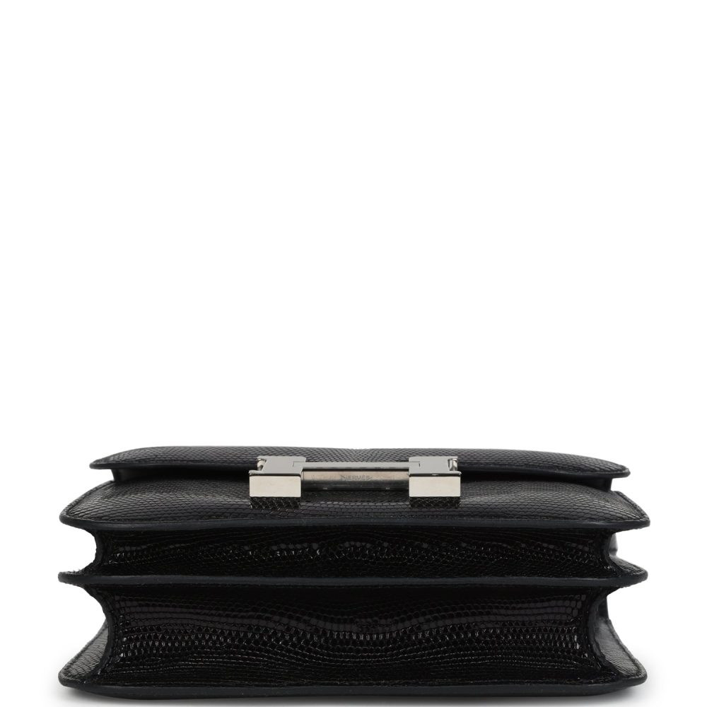Hermes Constance 18 Black Varanus Niloticus Lizard Palladium Hardware - Image 6