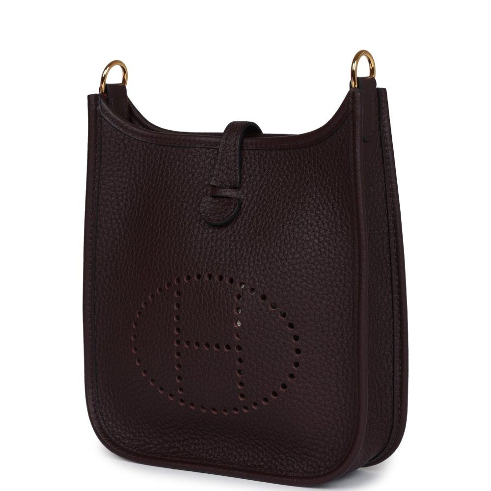Hermes Evelyne TPM Rouge Sellier Clemence Gold Hardware - Image 5