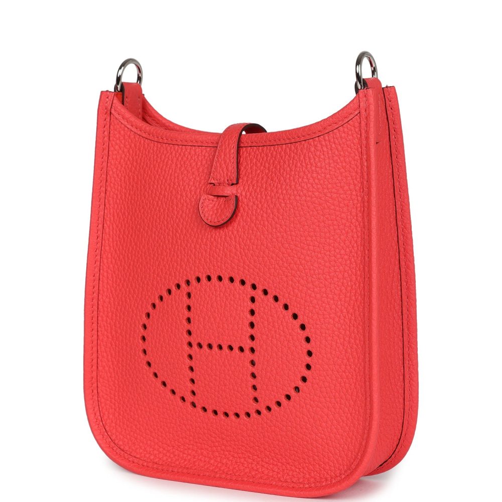 Hermes Evelyne TPM Rose Texas Clemence Palladium Hardware - Image 5
