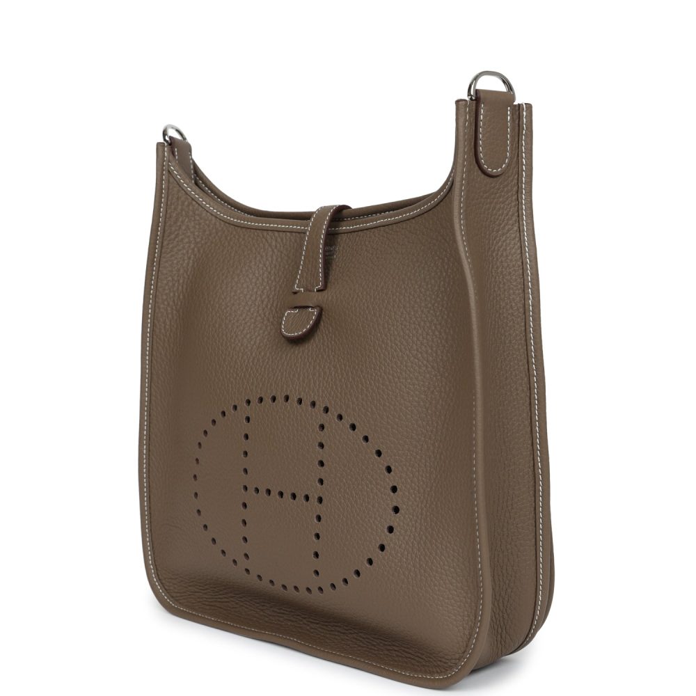 Hermes Evelyne PM Etoupe Clemence Palladium Hardware - Image 2