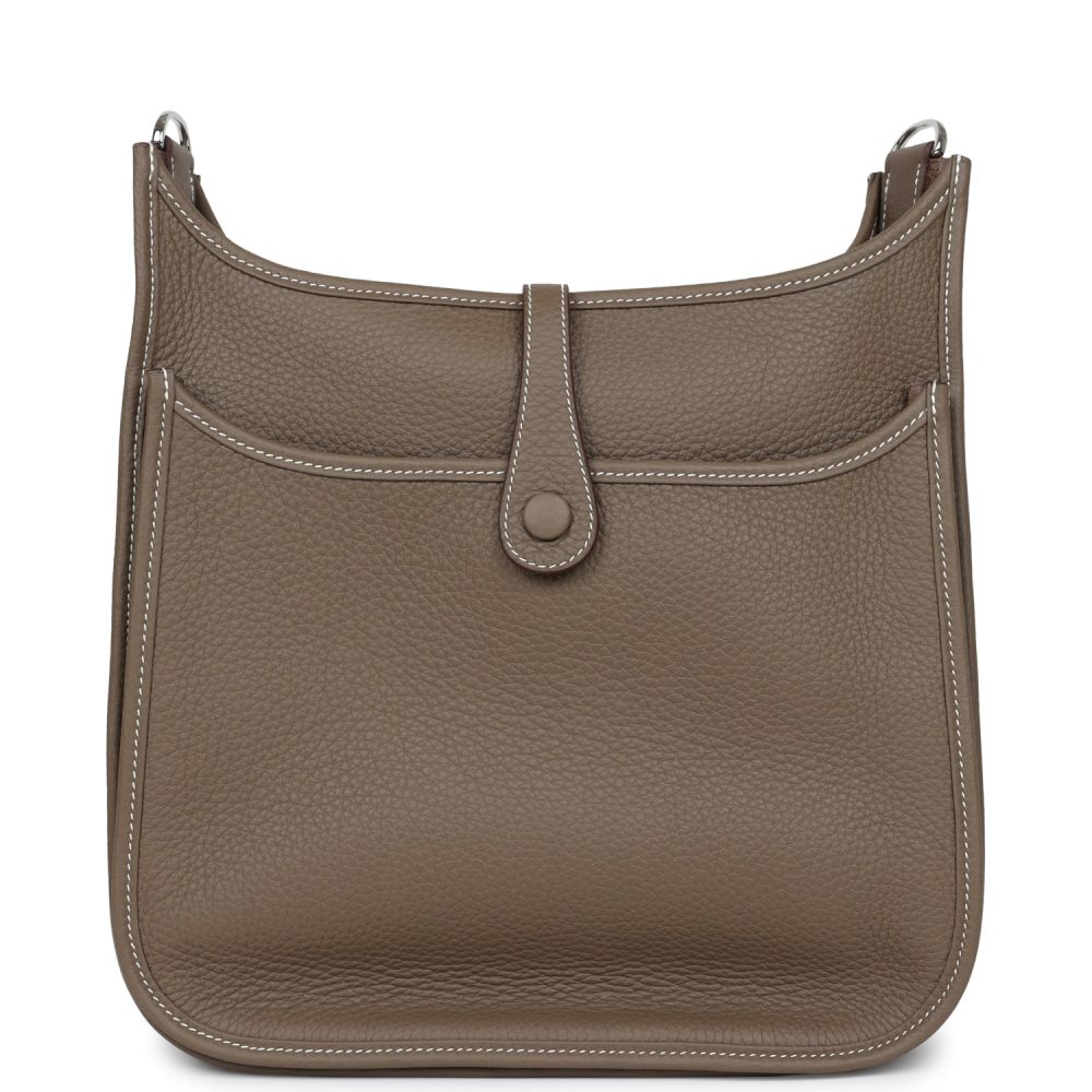 Hermes Evelyne PM Etoupe Clemence Palladium Hardware - Image 5