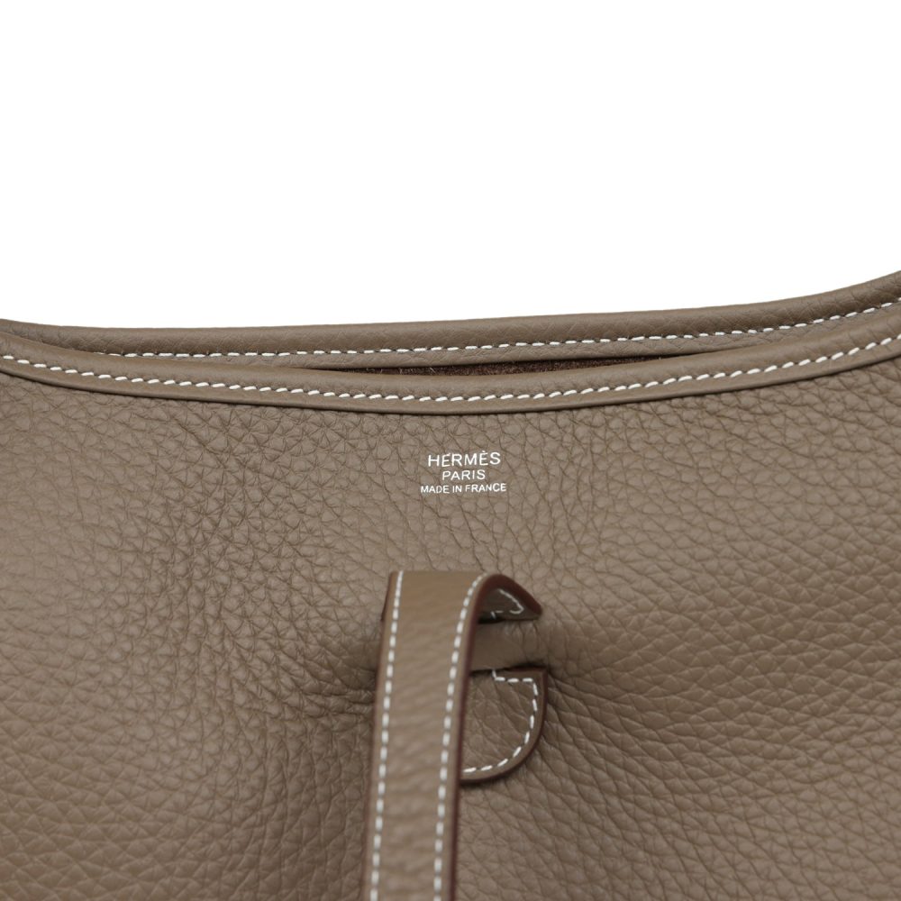 Hermes Evelyne PM Etoupe Clemence Palladium Hardware - Image 7