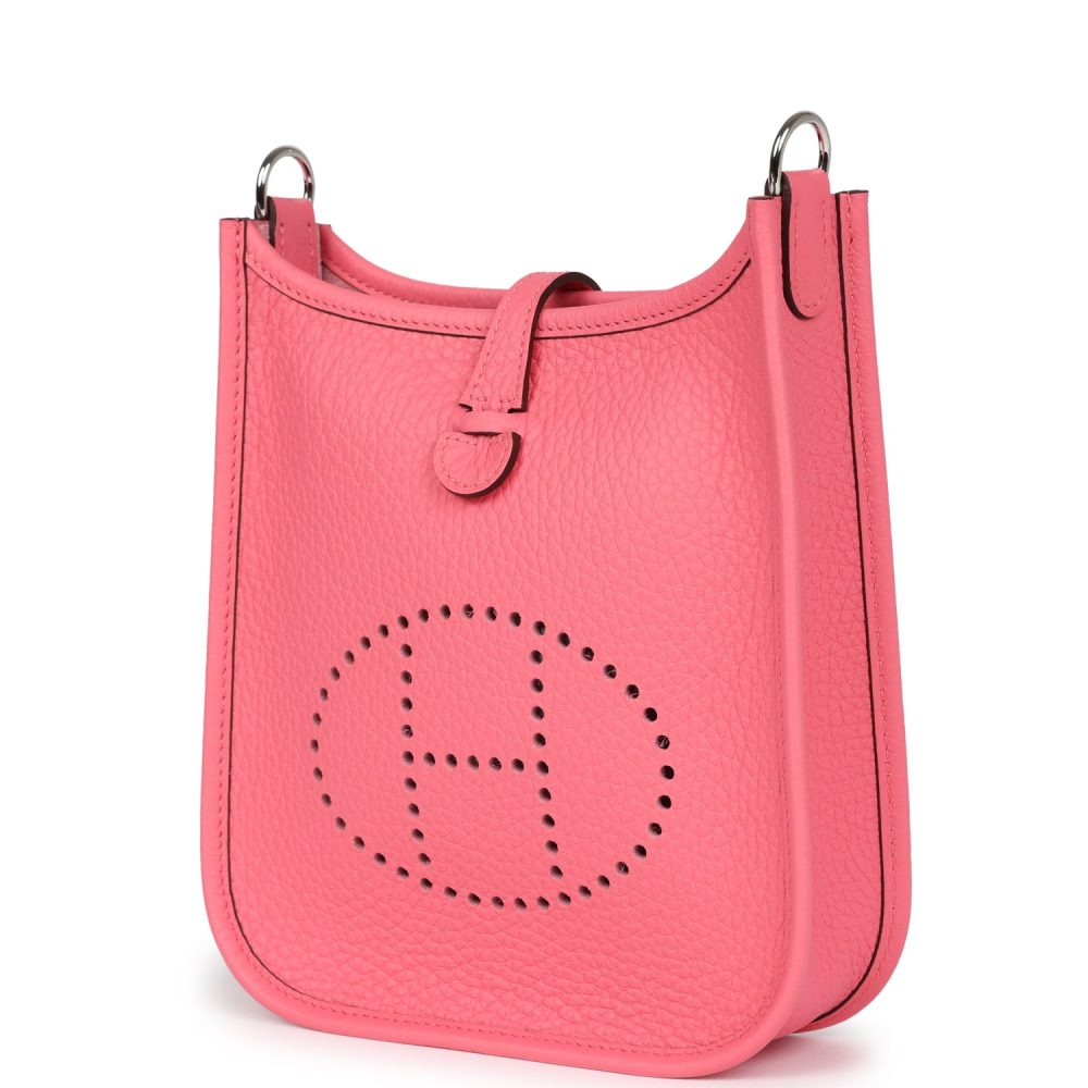Hermes Evelyne TPM Rose Azalee Clemence Palladium Hardware - Image 5