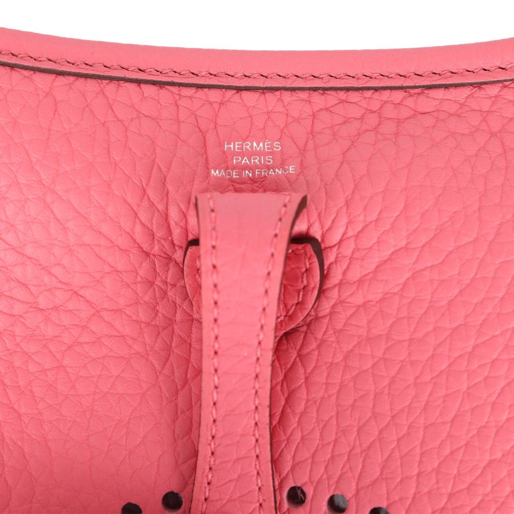 Hermes Evelyne TPM Rose Azalee Clemence Palladium Hardware - Image 7