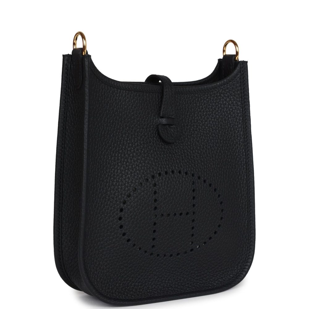 Hermes Evelyne TPM Black Clemence Gold Hardware - Image 2