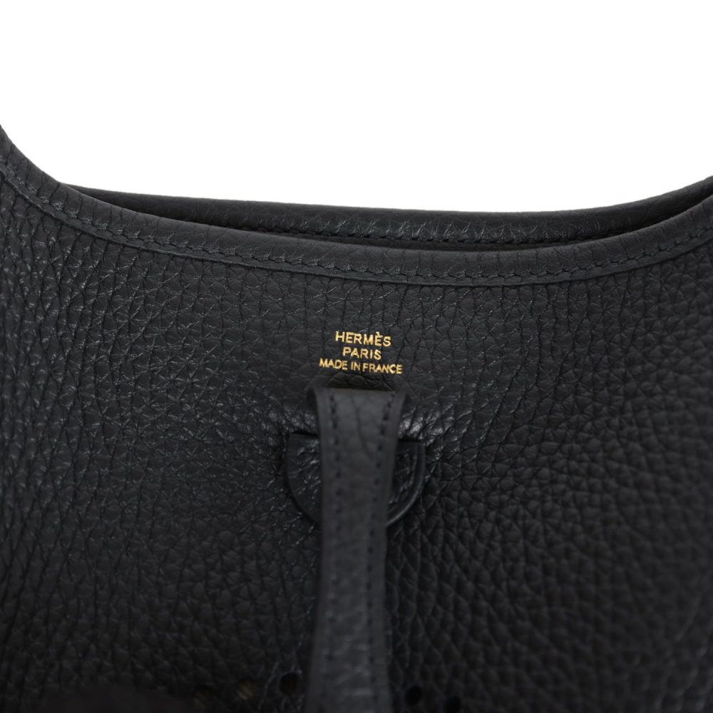 Hermes Evelyne TPM Black Clemence Gold Hardware - Image 7
