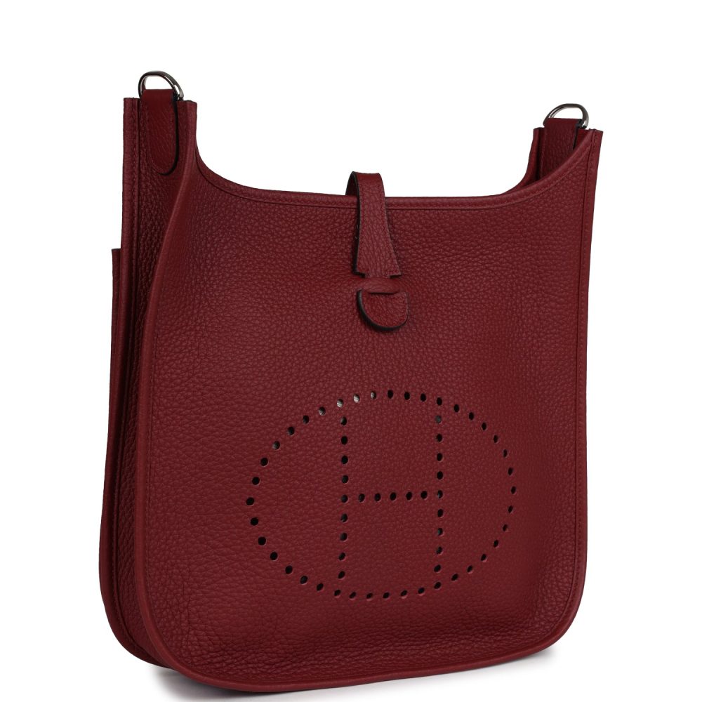 Hermes Evelyne PM Rouge H Clemence Palladium Hardware - Image 2