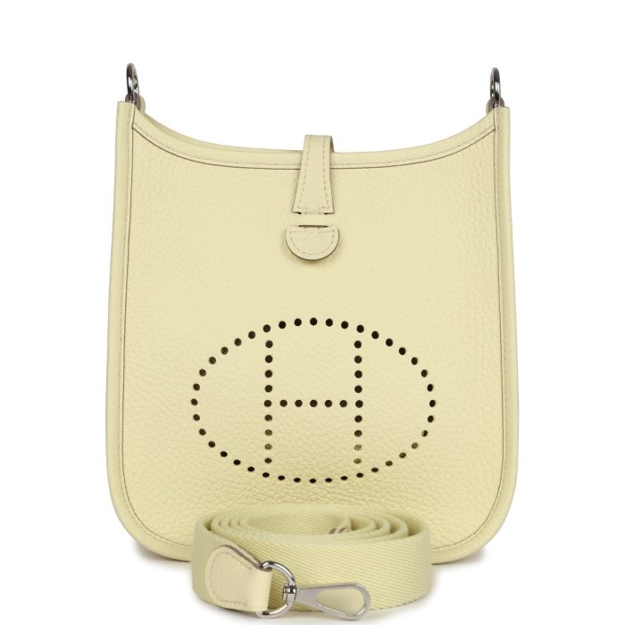 Hermes Evelyne TPM Jaune Milton Clemence Palladium Hardware