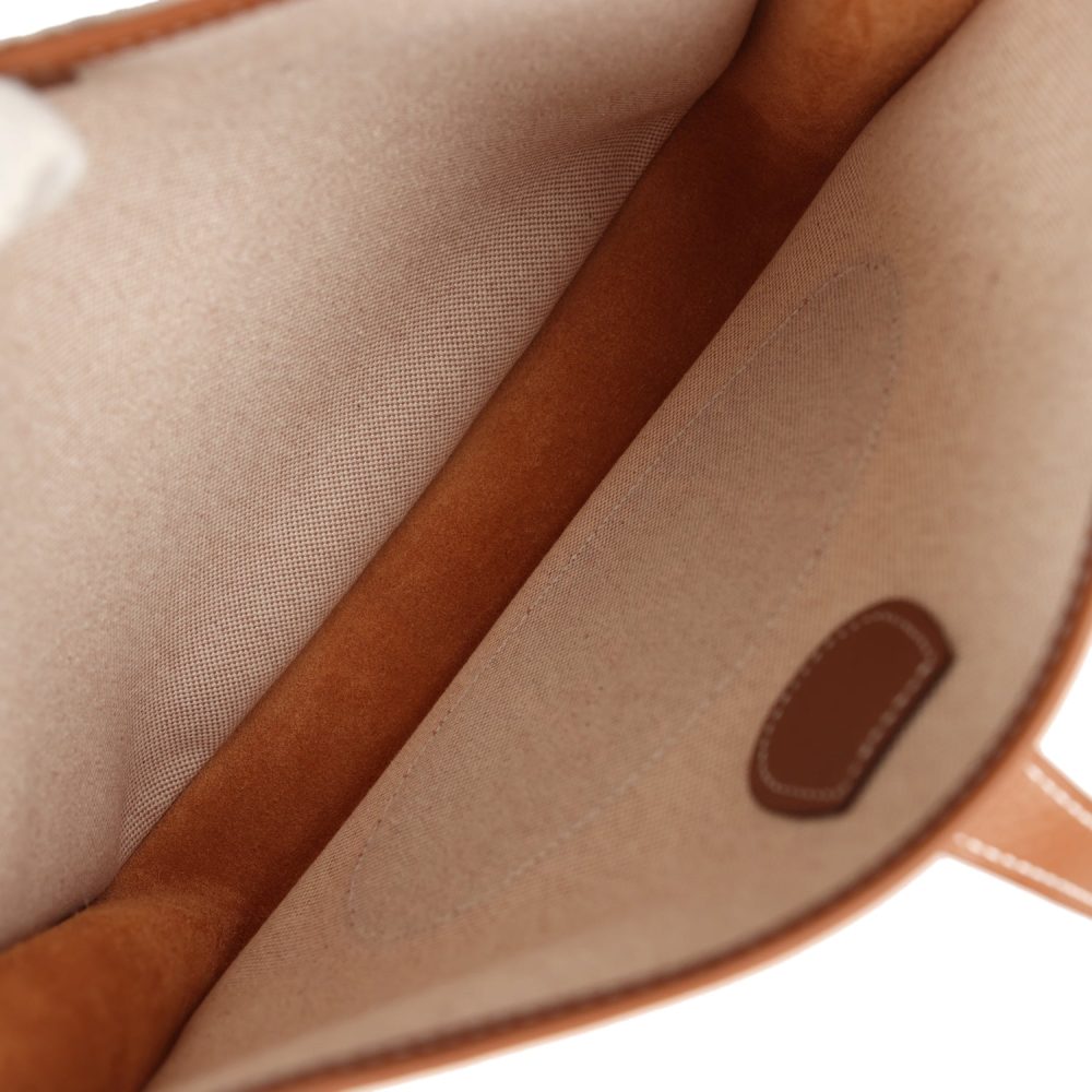Hermes Evelyne III PM Gold Clemence and Ecru Toile H Canvas Gold Hardware - Image 8