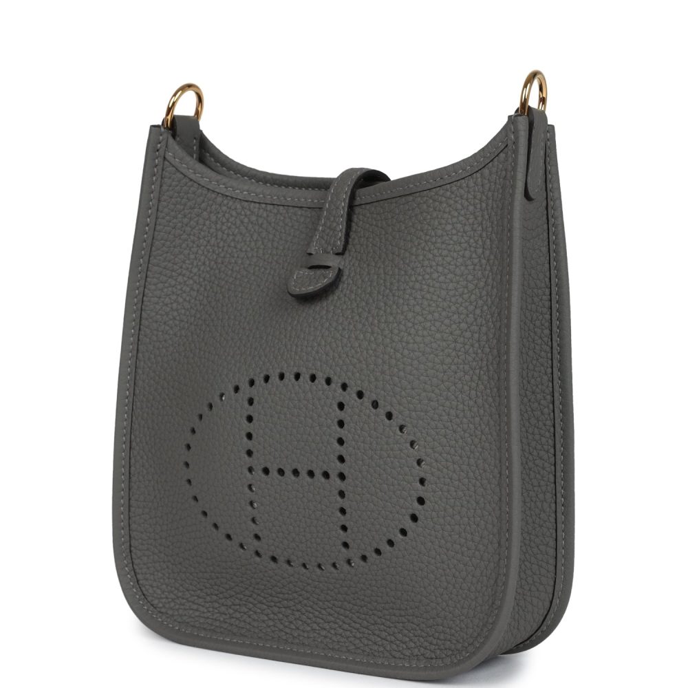 Hermes Evelyne TPM Gris Meyer Clemence Gold Hardware - Image 5