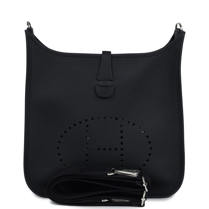 Hermes Evelyne III PM Black Clemence Palladium Hardware