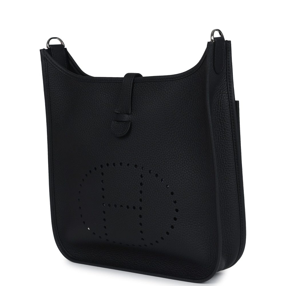 Hermes Evelyne III PM Black Clemence Palladium Hardware - Image 3