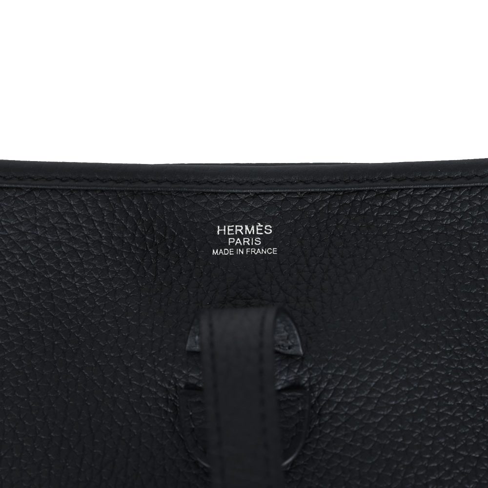 Hermes Evelyne III PM Black Clemence Palladium Hardware - Image 7